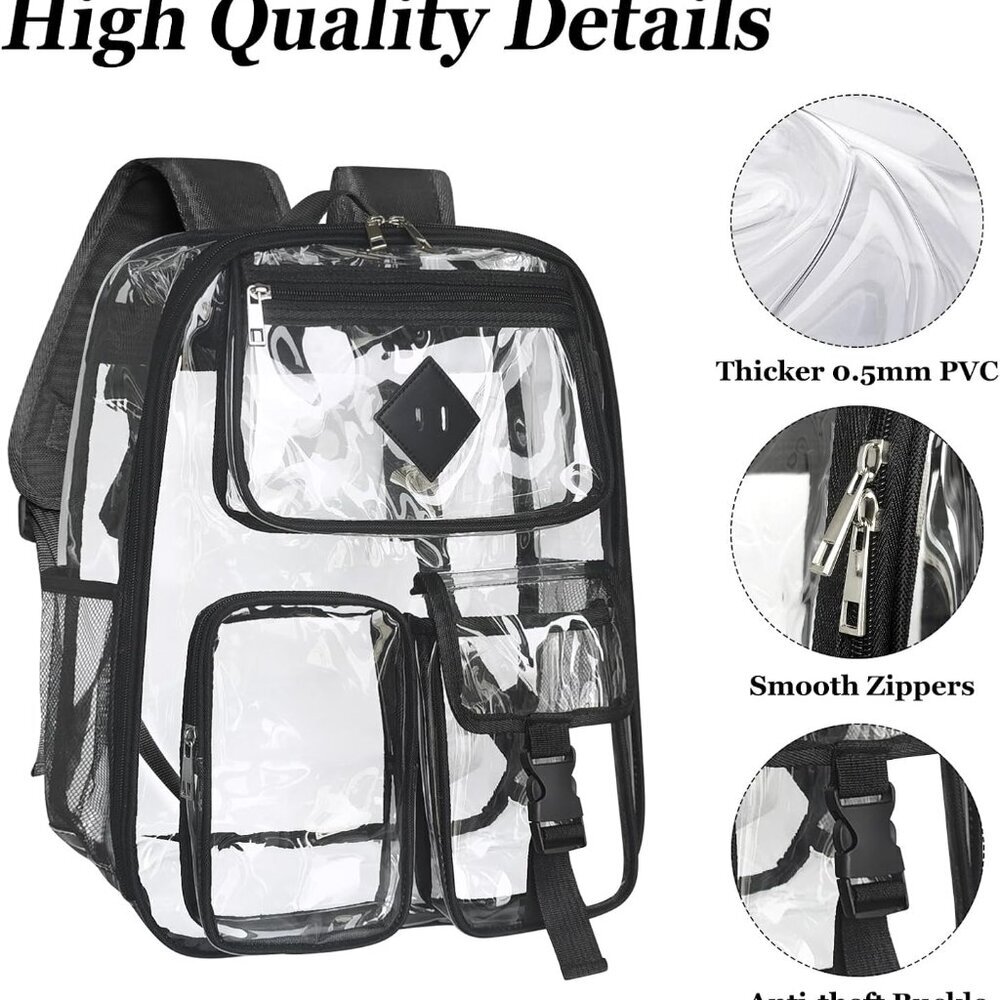 Spacious Transparent Backpack - School Approved, … - image 7